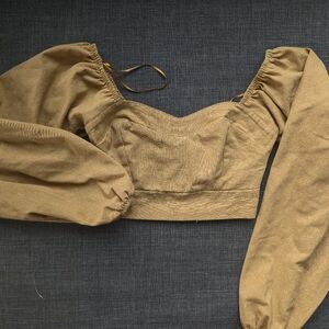 Puff Sleeve Crop Top